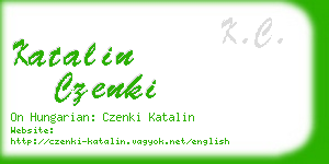 katalin czenki business card